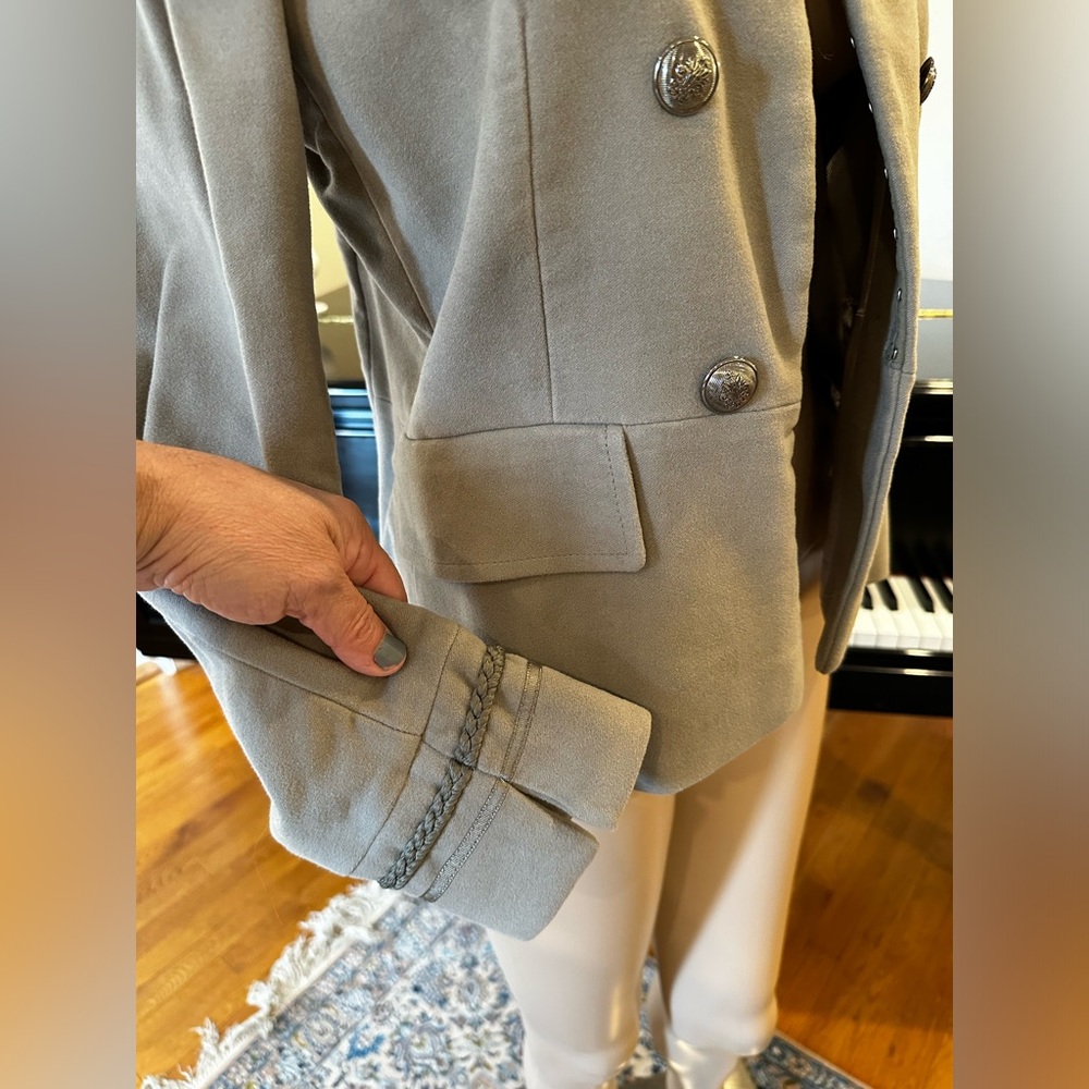 RARE Luxury Minimalist Zara Military Style Faux Double Breasted Jacket - Picture 14 of 14